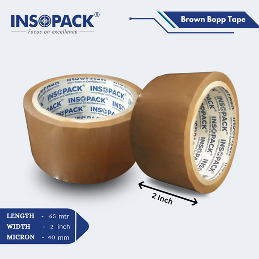 Self Adhesive Brown BOPP Tape - 2 Inch